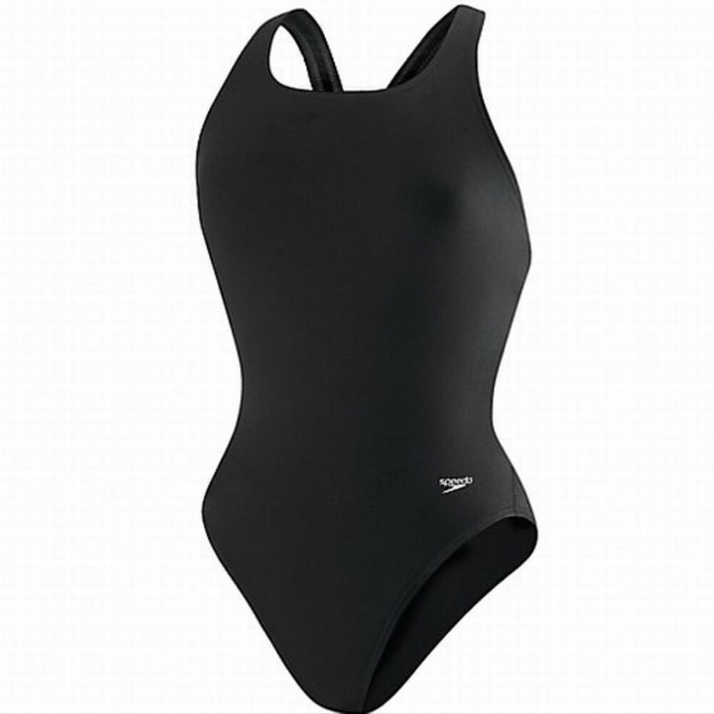 NWT Speedo Girl's Endurance Super Pro One Piece Swimsuit Black Youth- Size 12/28